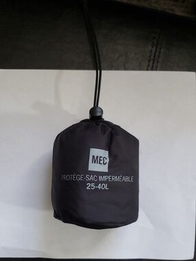 MEC Black Waterproof Backpack Rain Cover 25-40L